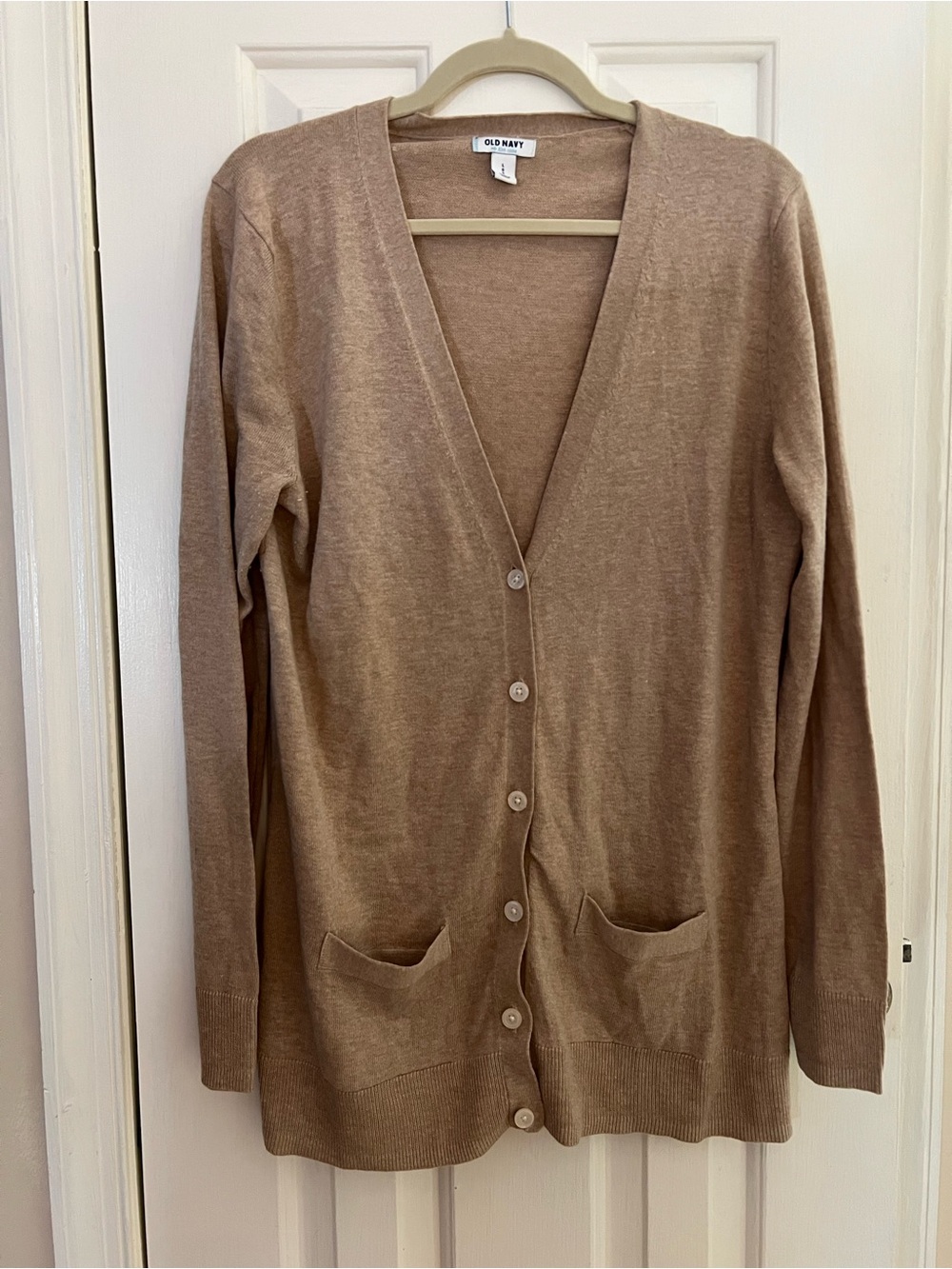 Old Navy Women's Light Brown Button-Front Cardigan